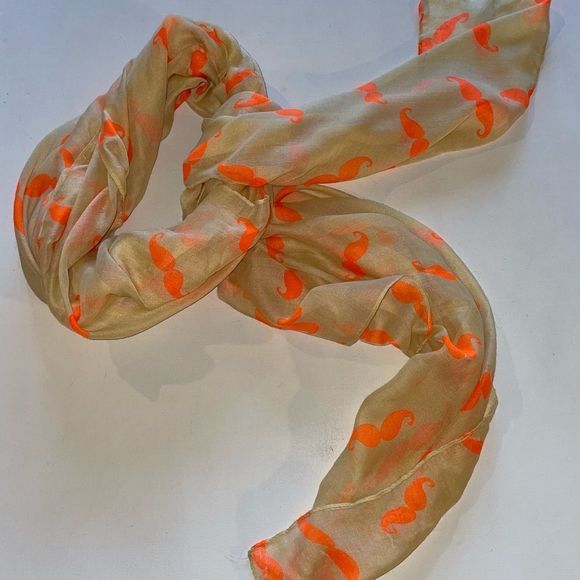 Pashmina - Unique Mustache Print - Bid Now = Discounted Shipping - Picture 7 of 7